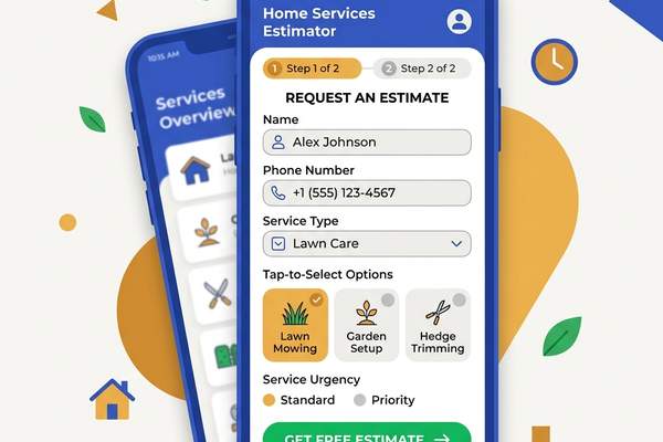 Auto-fill mobile lead capture form illustration