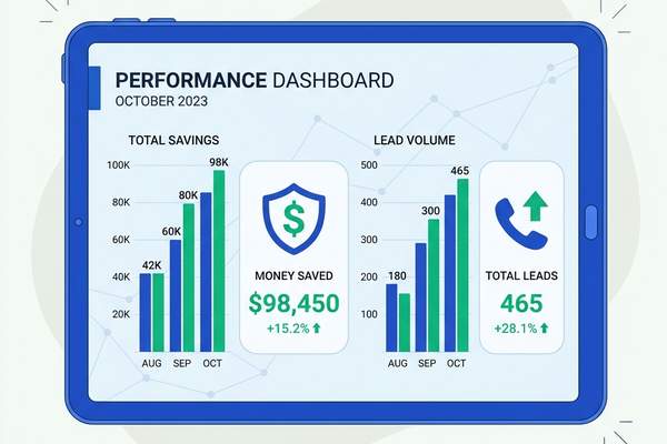 Analytics dashboard showing positive scaling metrics