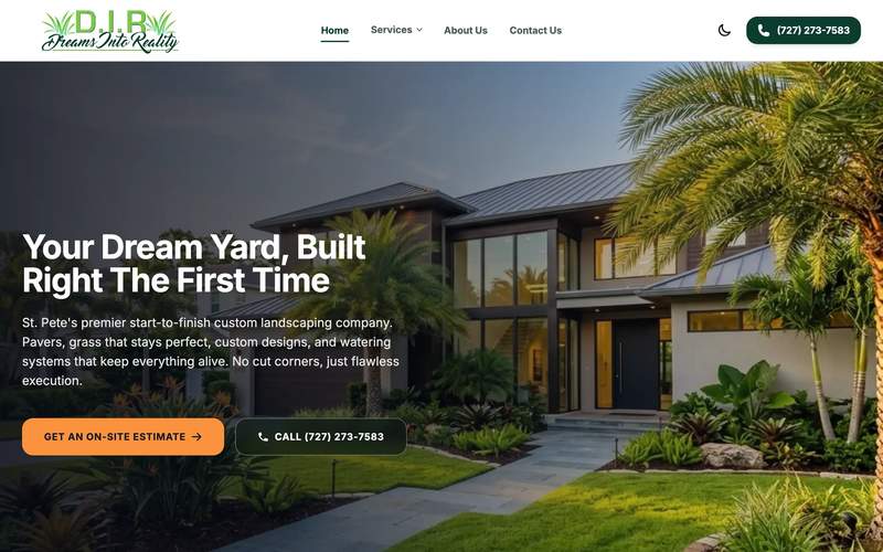 Dreams into Reality custom lawn and landscaping design mockup