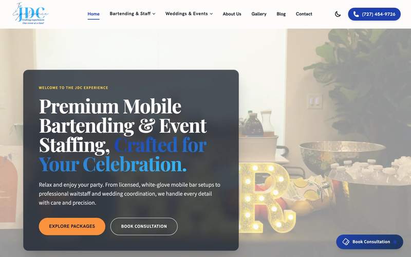 The JDC Experience professional wedding planning and event staff
