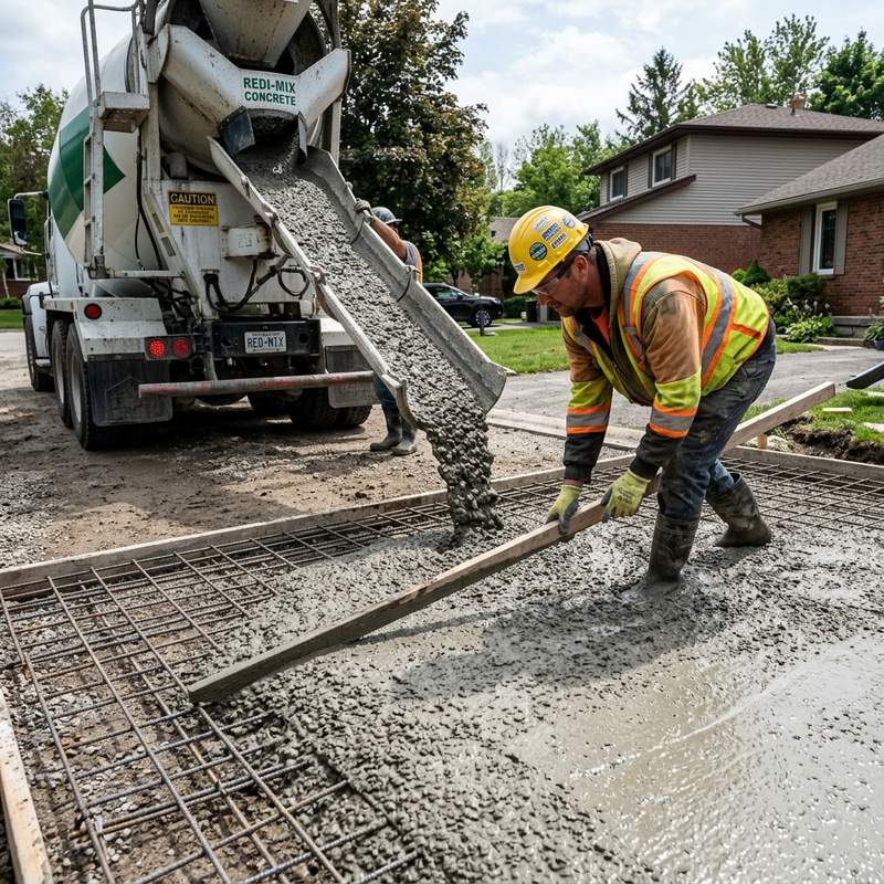 Completed Concrete & Driveways project jobsite
