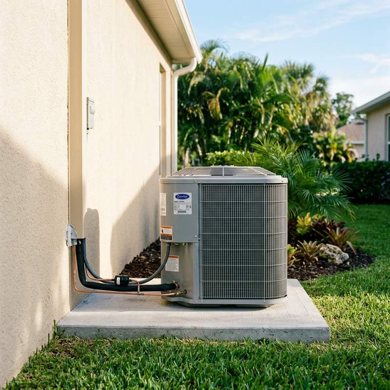 Completed AC & Heating project jobsite