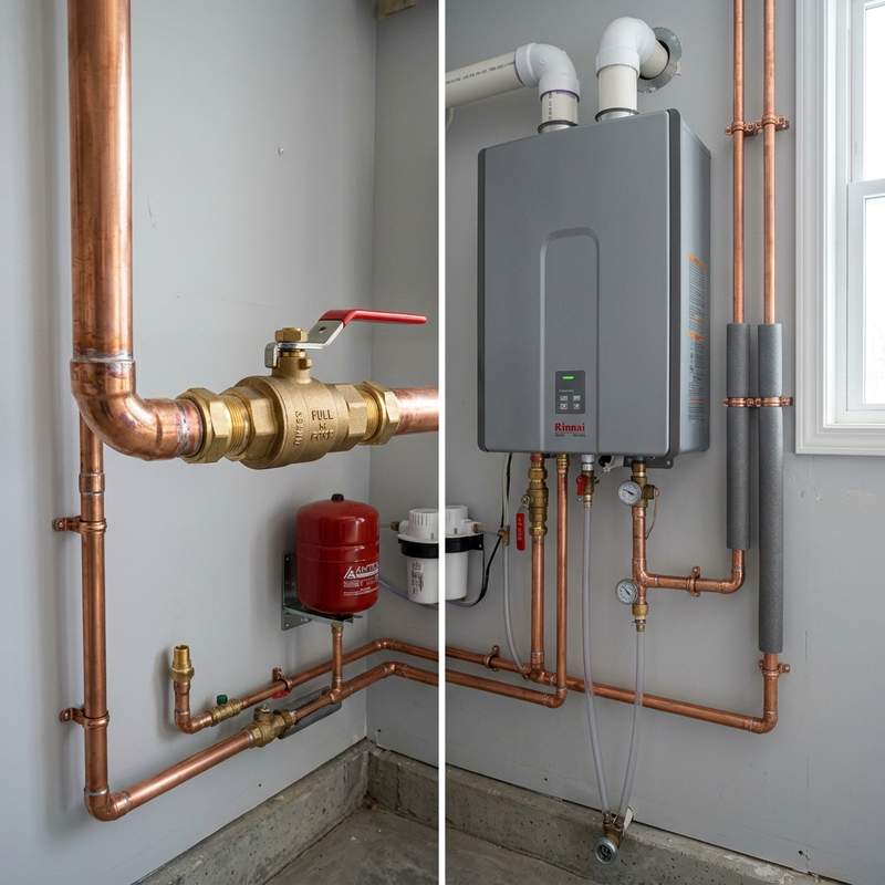 Completed Plumbing project jobsite