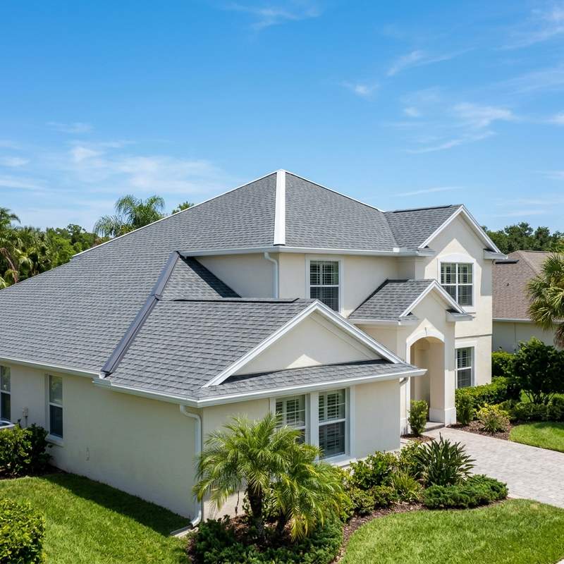 Completed Roofing project jobsite