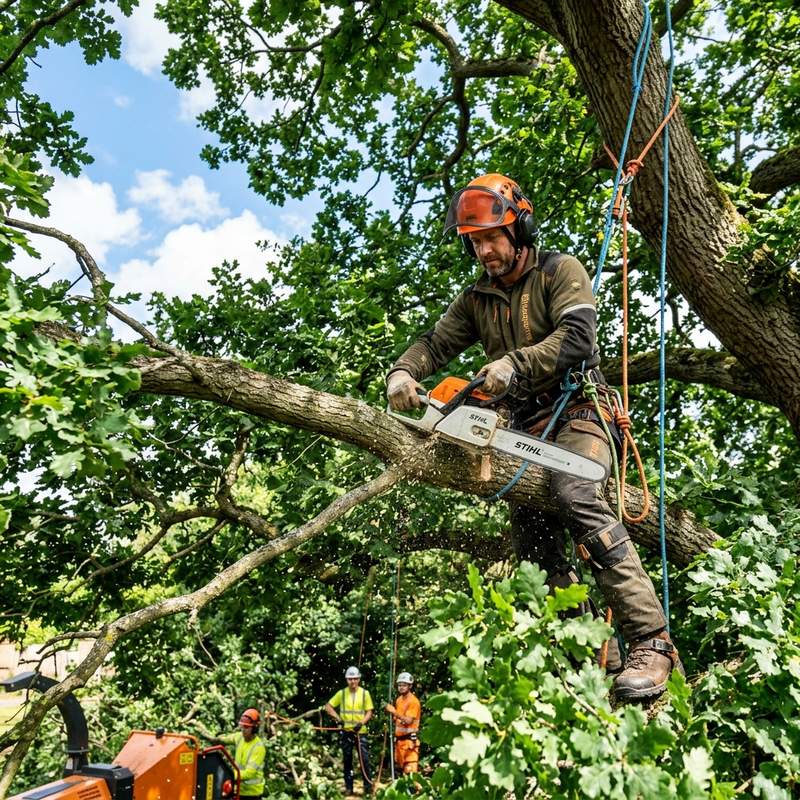 Completed Tree Removal & Trimming project jobsite